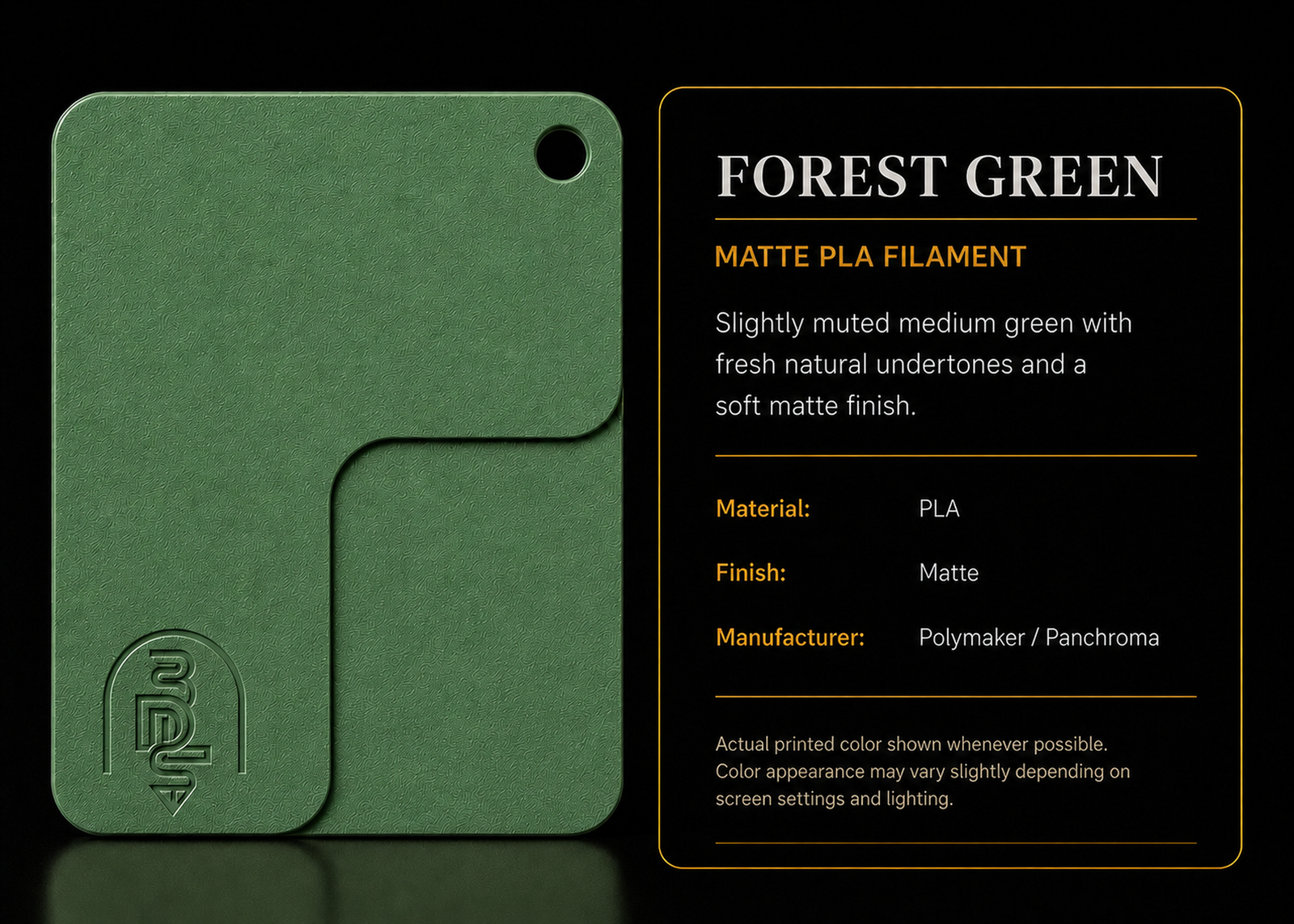 Forest Green filament swatch