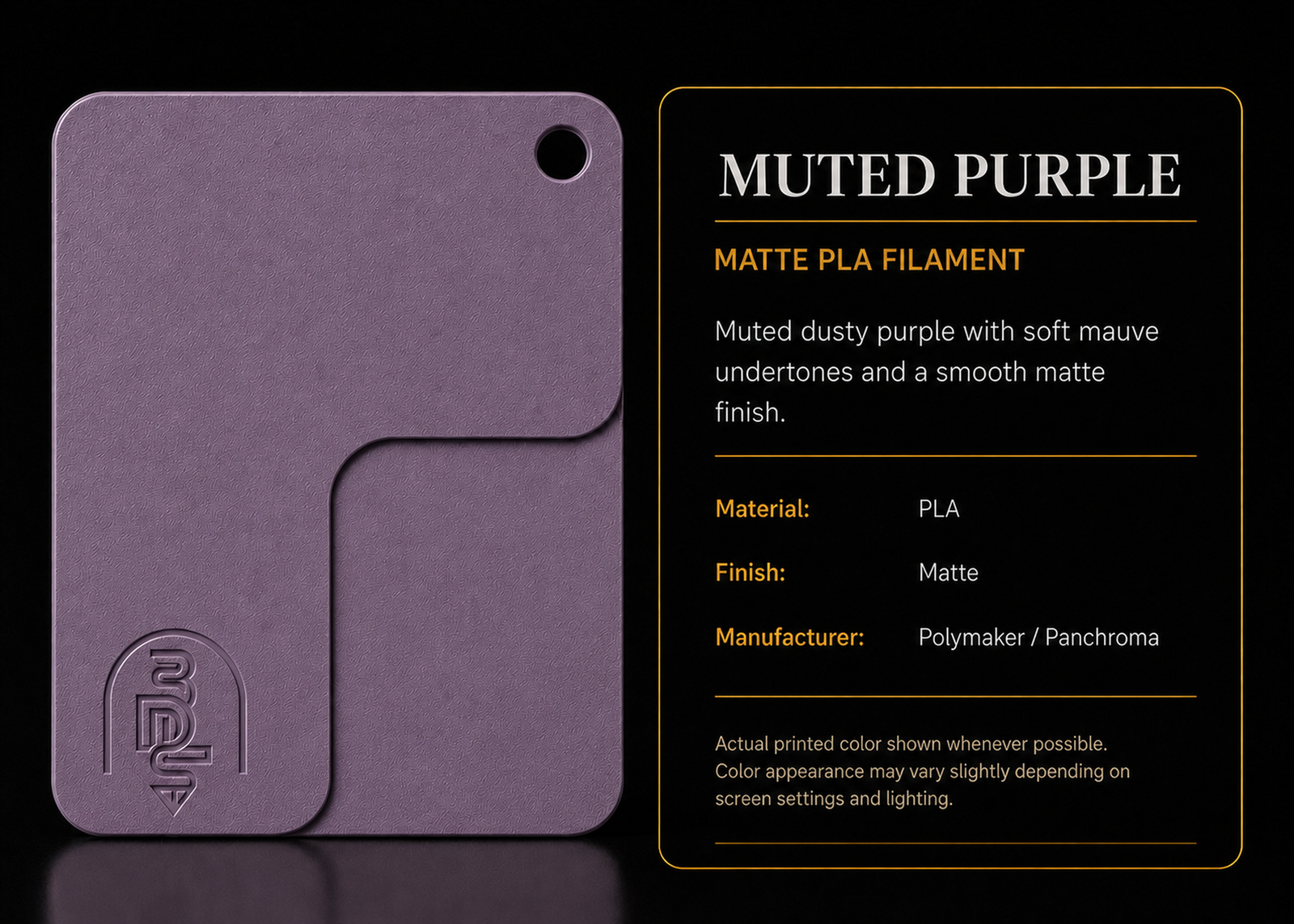 Muted Purple filament swatch