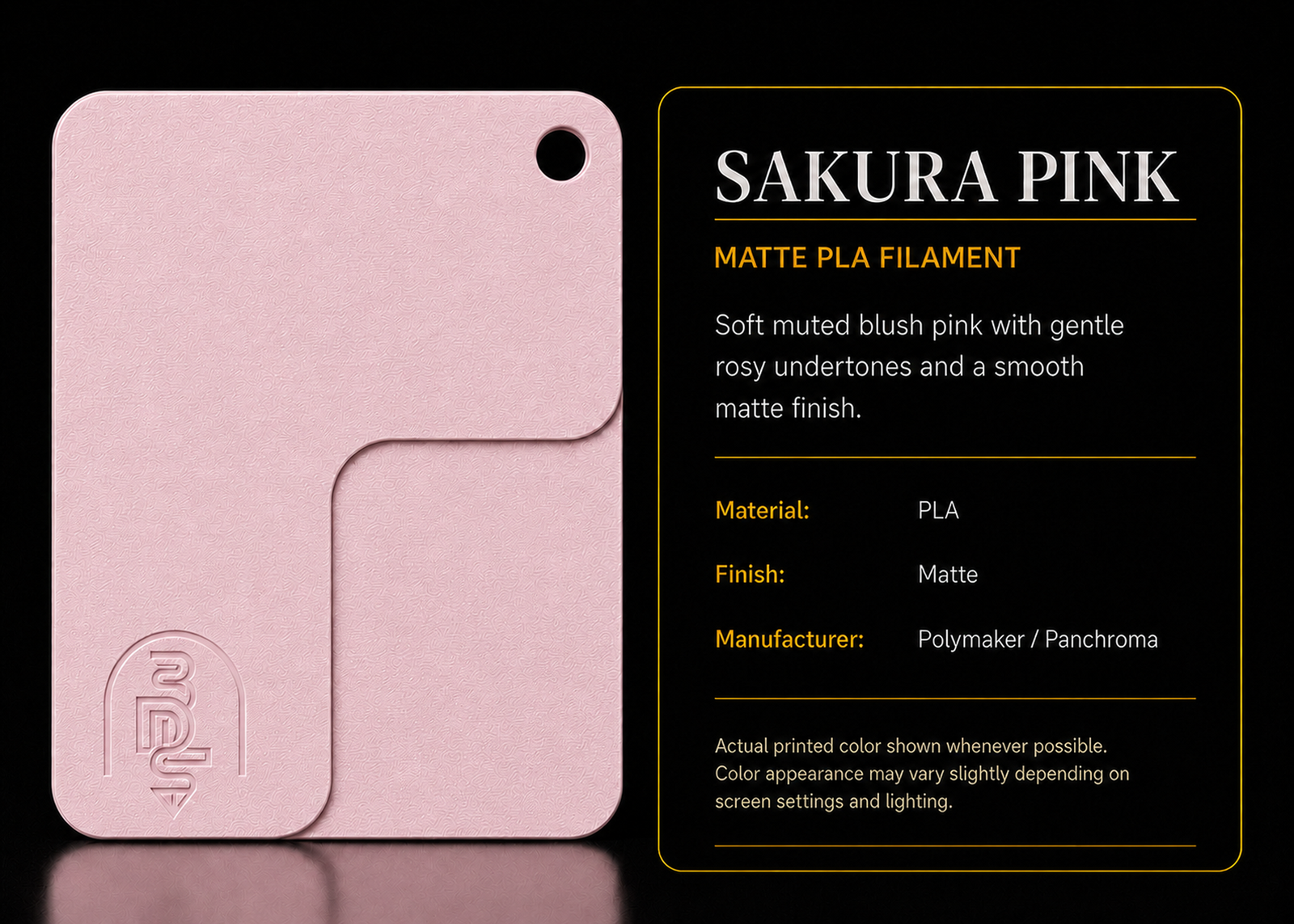 Sakura Pink filament swatch